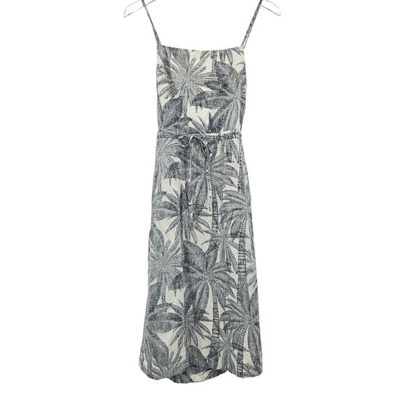 Marine Layer | Linen Lily Dress in Geo Palm Print Size Small Tropical - Picture 7 of 13